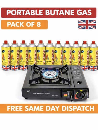 8pc can butane gas portable - 8pc,