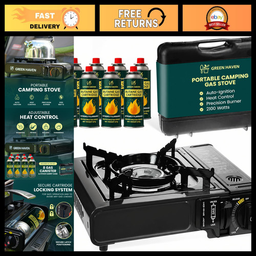 Portable camping stove with - portable,