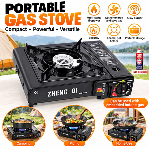 Portable butane gas stove - gas,